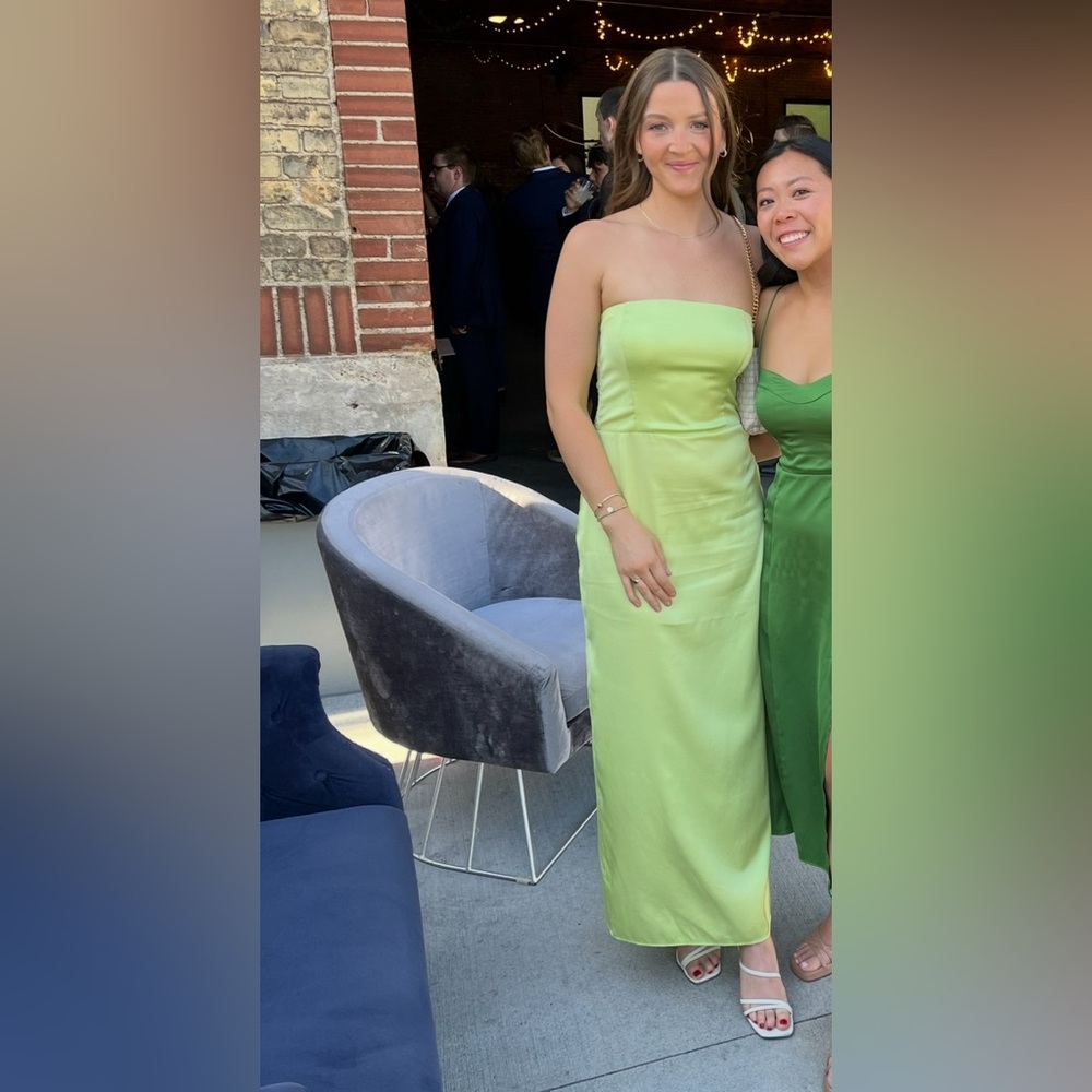 Abercrombie Satin Green Dress - Picture 5 of 7